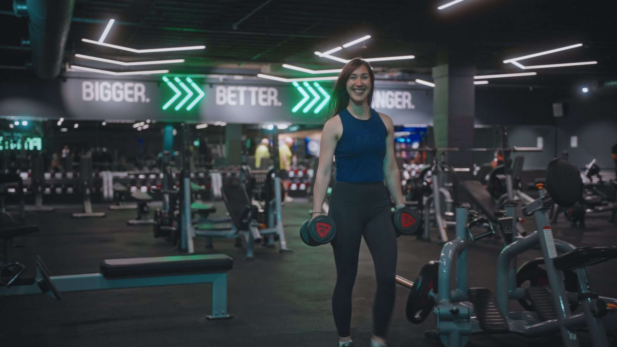 Women's personal trainer in a gym in west Edinburgh